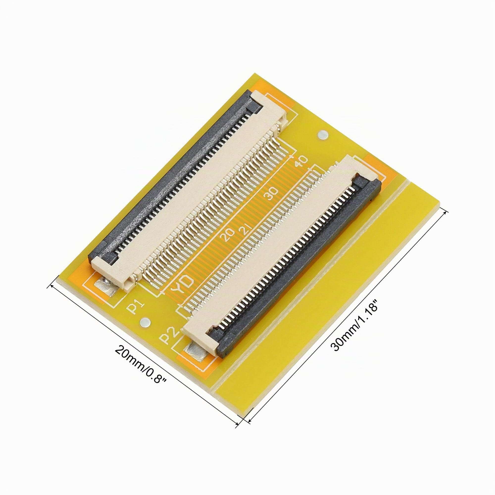 sourcing map FFC FPC 40 Pin 0.5mm Pas PCB Extension Connecteur Carte avec 5 Paquet 0,5mm Pas 150mm Câbles Flexibles Plats Trousse (Type B)
