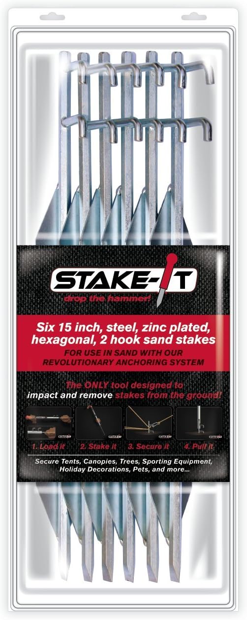 Sand Stakes (6-Pack)Camping Hunting Fishing Hiking Boating