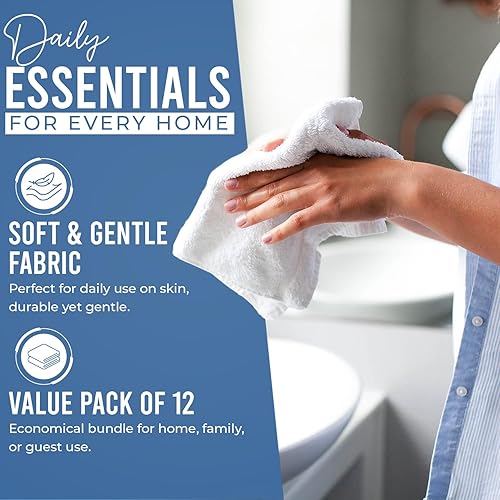 Miniatura 310 de DAN RIVER Juego de 4 toallas de baño, 27 x 54 pulgadas, 100% algodón, más grandes y ligeras, de secado rápido, súper suaves y absorbentes, toallas