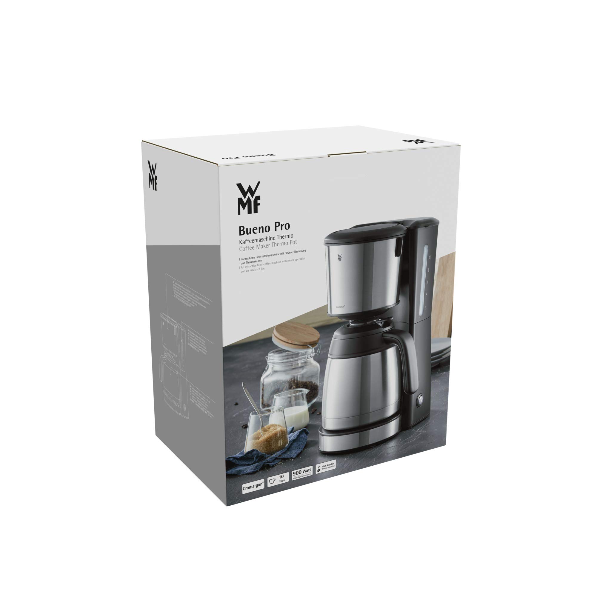 WMF Bueno Pro Kaffeemaschine mit Thermoskanne, Filterkaffeemaschine, 10 Tassen, Start-/stopp,taste, Tropfstopp, Schwenkfilter… – Ansicht 12