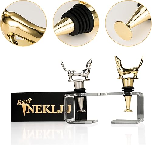 Miniatura 2 de Tapón decorativo para botella de vino de perro salchicha, tapón de vino para regalo, bonito tapón de vino, accesorios únicos para vino