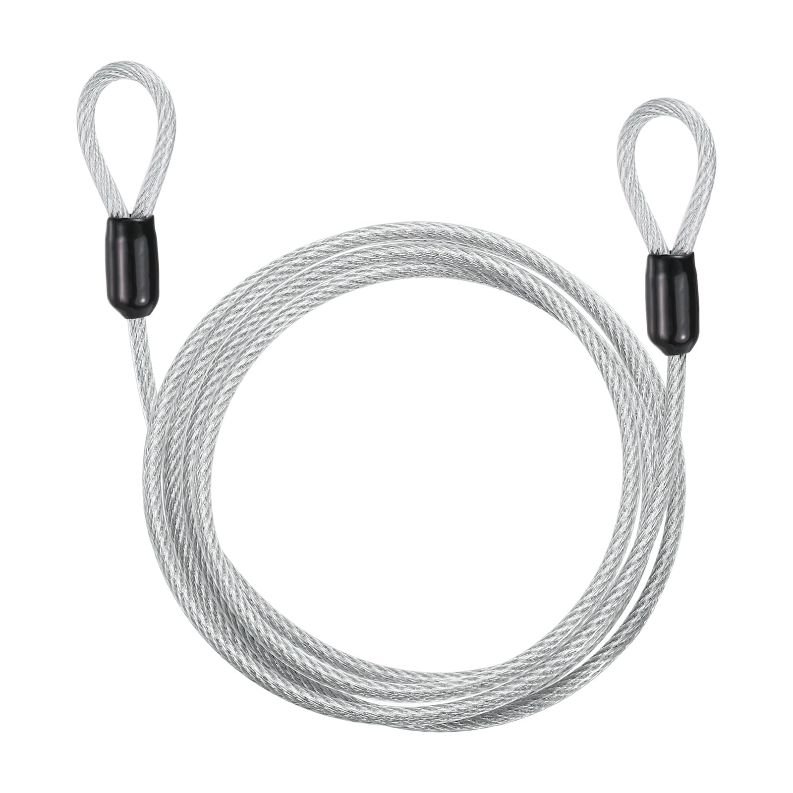 PATIKIL Security Cable Lock (4mm Dia 1.6 Meters 35kg Load, Silver)