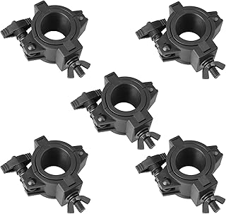 5 Pack 33lb Stage Light Clamps for DJ Par Light Plastic O Clamp Truss Mount Hook Fit 1" 1-1/2" 2" OD Pipe