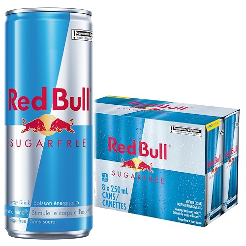 Red Bull Energy Drink, Sugar Free, 250ml (8 pack) - 250ml (Pack of 8)
