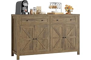 HOSTACK Rustic Buffet Cabinet with Storage