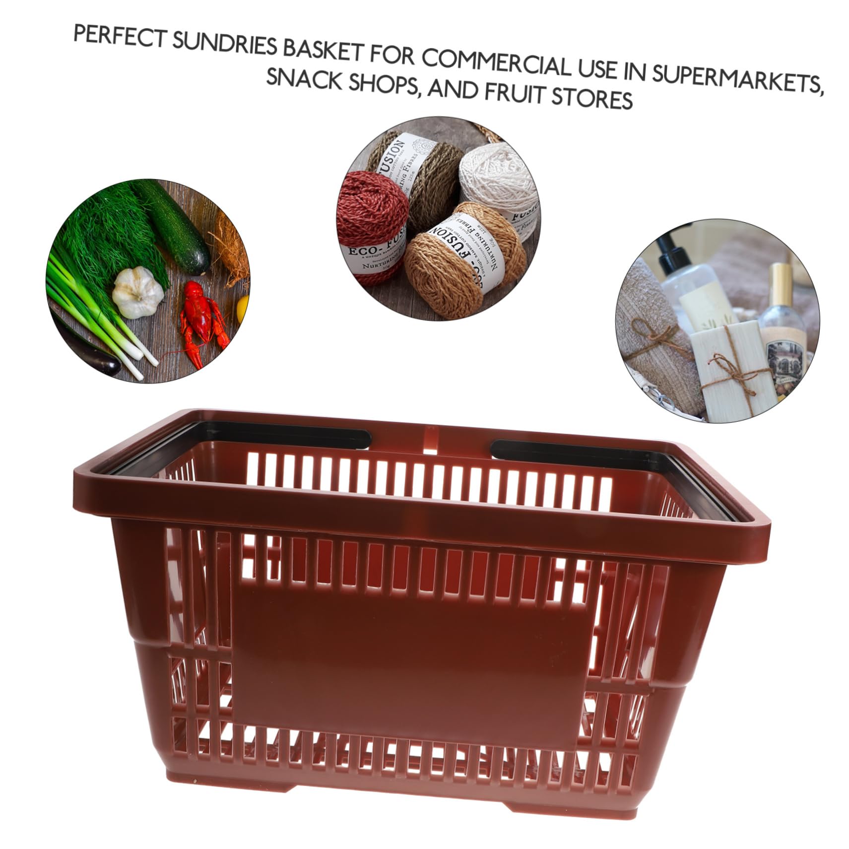 iplusmile Cestino per Acquisti Cestino da Scrivania Manico per Riporre Oggetti Vari Organizzatore Portatile Resistente