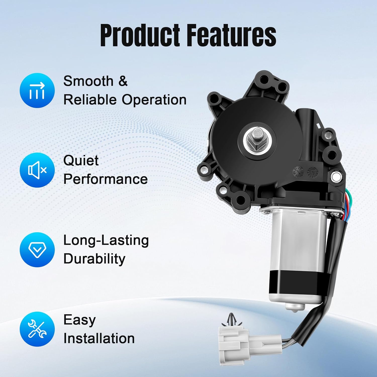 Front Right Passenger Side Power Window Lift Motor Compatible with 2004-2015 Nissan Titan, 05-15 Nissan Armada, Infiniti QX56 2004 2005 2006 2007 2008 2009 2010 2011 2012 2013 2014 2015, 742-528