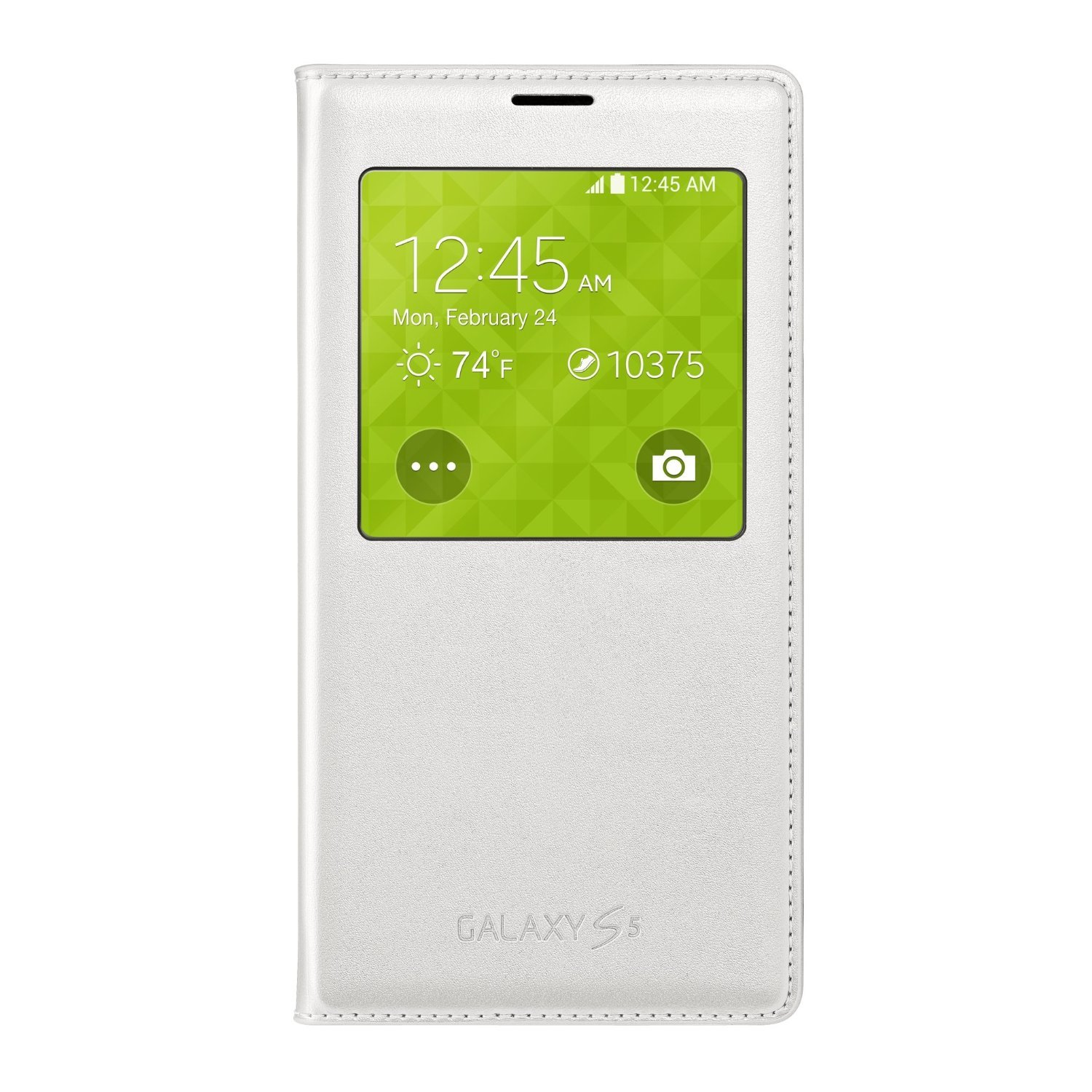 Galaxy S5 Case S View Flip Cover Folio, White