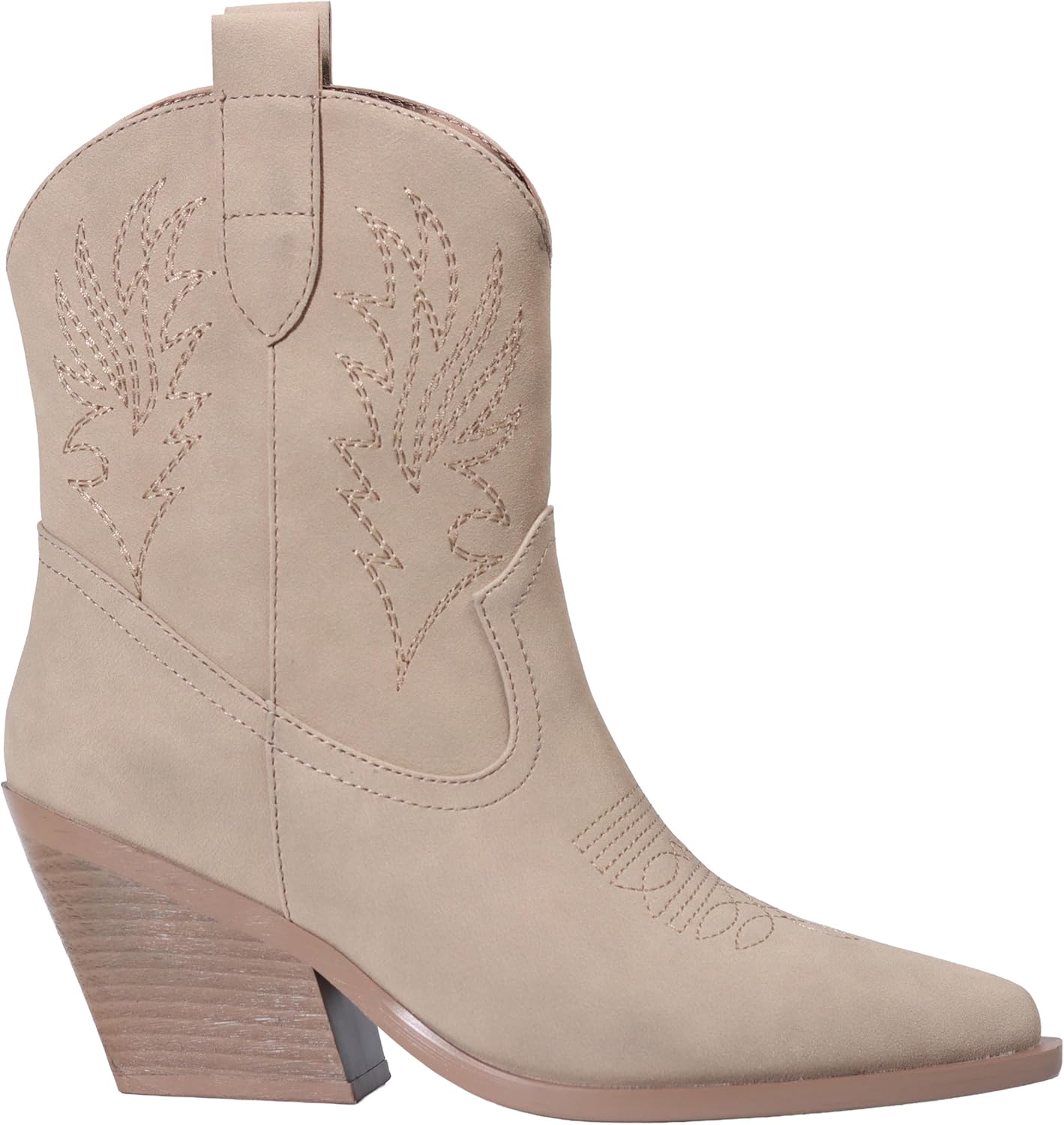 Women's Cowboy Boots Ankle Booties – Stylish Pointed Toe, Side Zipper, Mid Heel Western Cowgirl Boots with Jersey Lining – Classic & Comfortable - Image 4