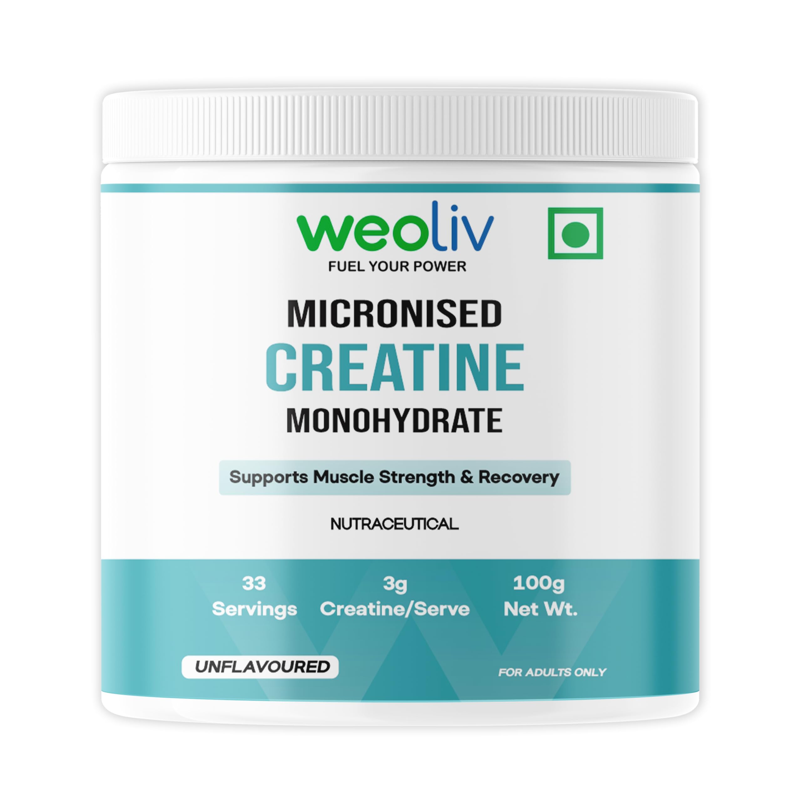 Micronised Creatine Monohydrate Powder (100g, 33 Servings) | Unflavoured | Pure Creatine for Muscle Gain, Strength & Recovery | Rapid Absorption Pre/Post Workout Supplement for Men, Women & Athletes-image-11