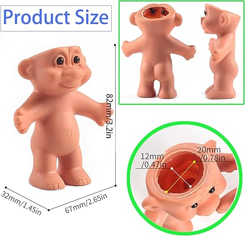 Miniatura 2 de 2 mini bolsas para encendedor de muñecas Troll, fundas para encendedor de silicona, funda creativa para encendedor con mini disfraz y sombrero