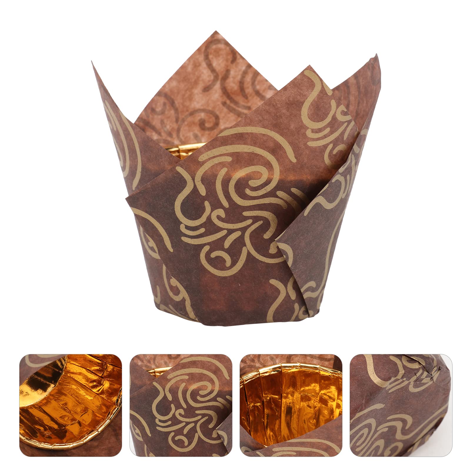 BESTonZON 2 Juegos 200 Piezas Bandeja De Pastel Moldes Para Muffins De Calidad Tazas Para Hornear Muffins Cubiertas De La Magdalena Tazas De Magdalenas Taza De Mousse Papel Bebé Mini