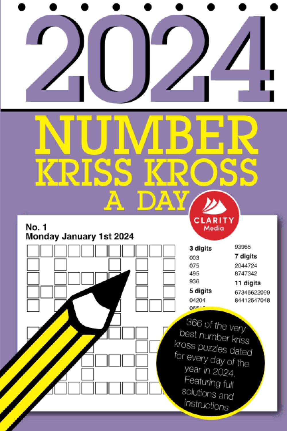 Number Kriss Kross A Day 2024: 366 number fill in puzzles
