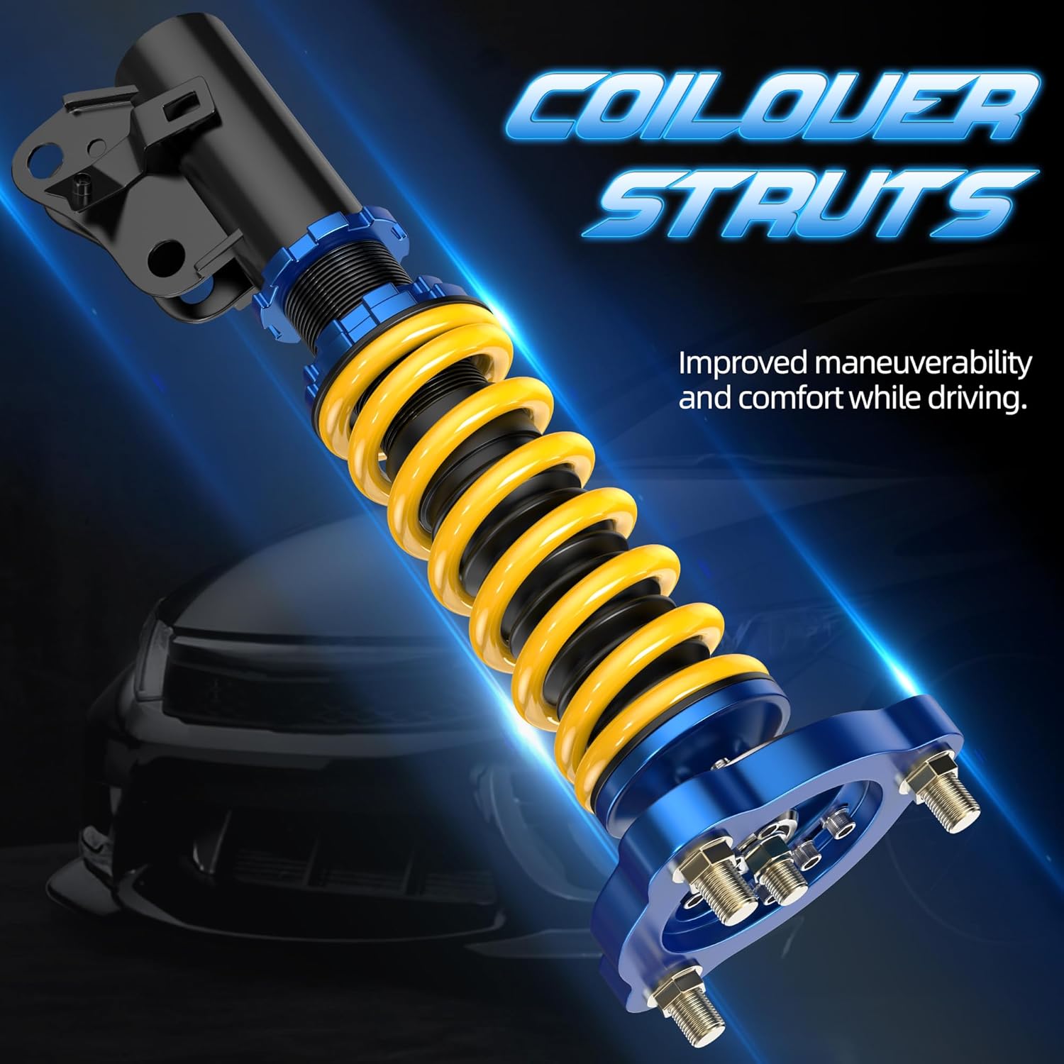 Sets of 4 Lowering Kit Height Adjustable Coilovers Suspension Coil Spring Strut Shocks Compatible for Honda Civic Acura CSX 2006 2007 2008 2009 2010 2011