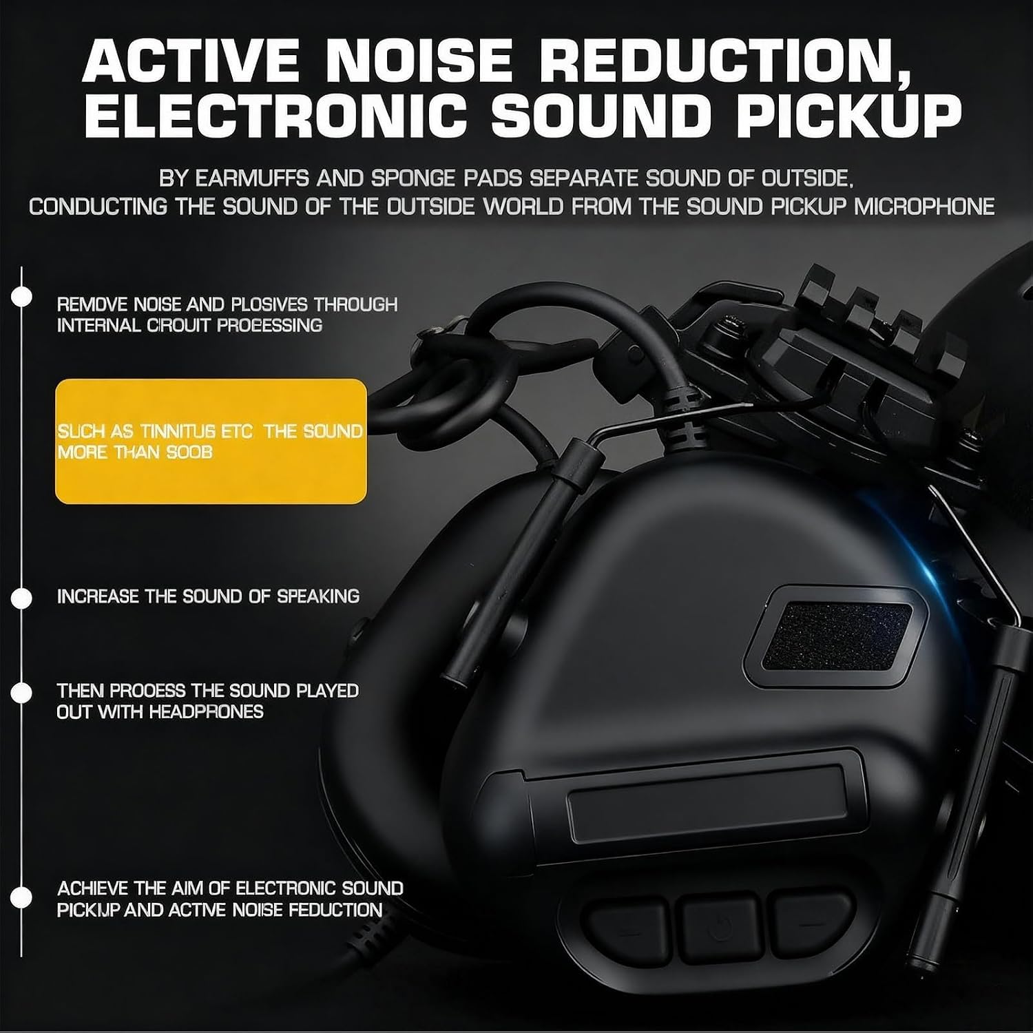 Tactical Helmet Set, Laser-Cut Camo Helmet Cover Airsoft Earphone and L4G24 NVG Mount for CS Hunting Paintball Cosplay Game