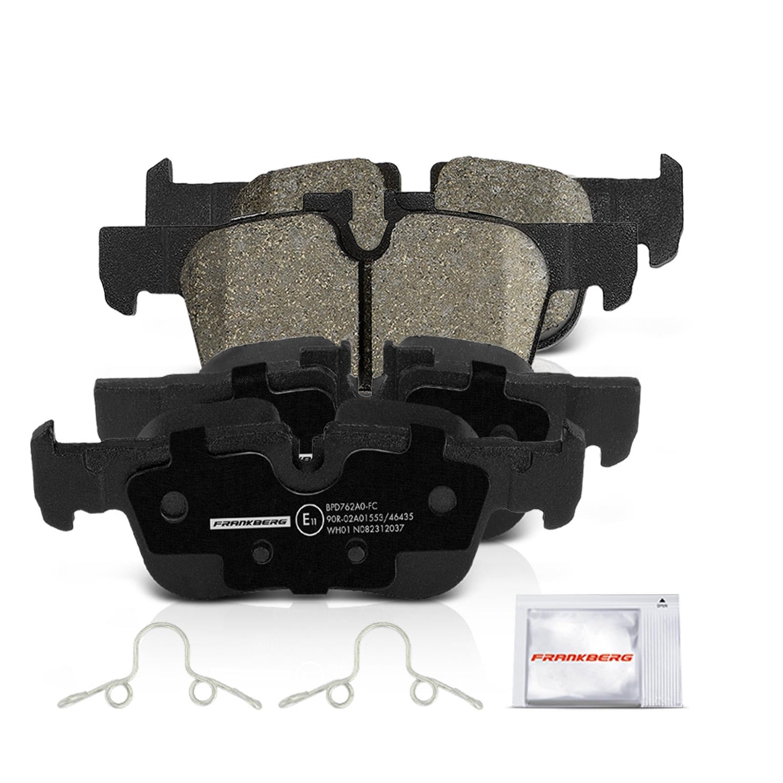 Frankberg Set freni incl. 2x Dischi Freno + 4x Pastiglie dei Freni Posteriore Compatibile con Serie 1 F40 2 Active Tourer F45 M.i.n.i Countryman F60 X2 F39 Replace# 34216864141