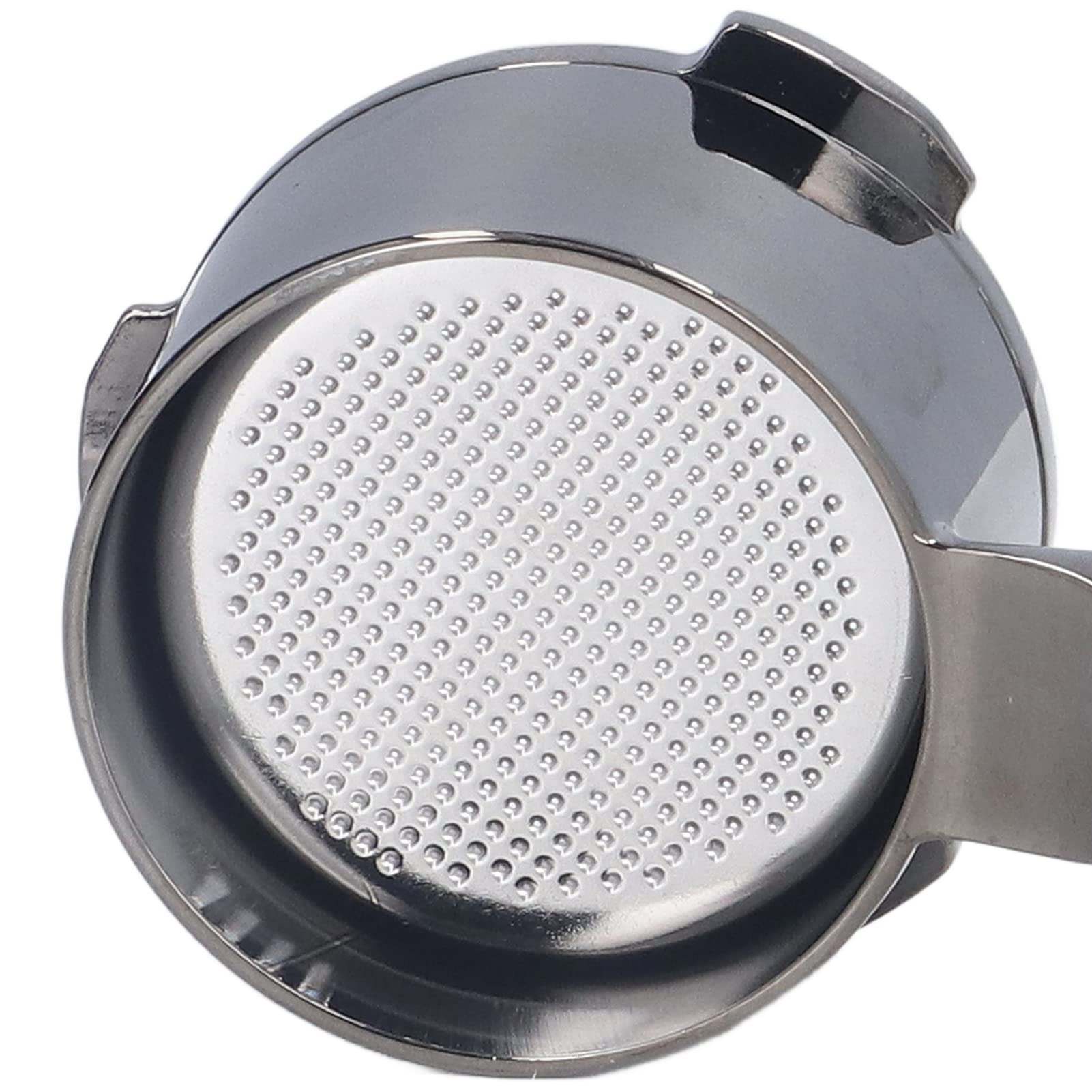 Portafiltro per caffè Portafiltro senza fondo in lega di zinco ergonomico con manico in palissandro nero da 51 mm per macchine da caffè