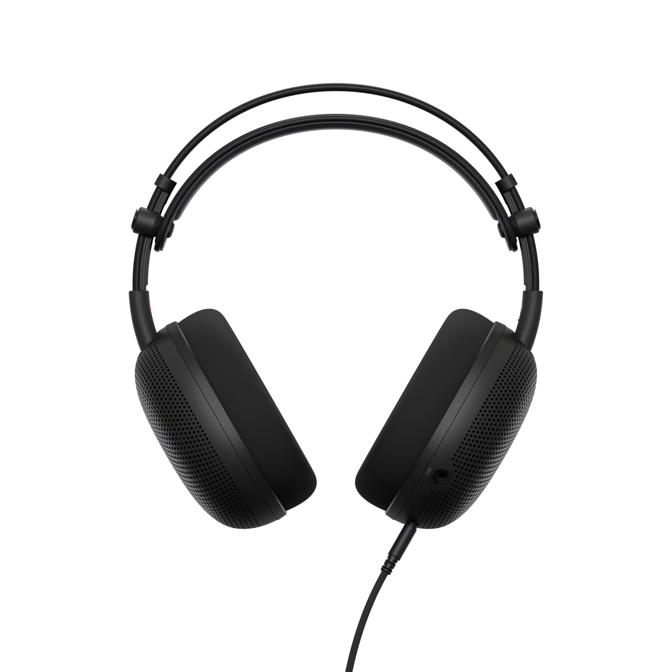 Sony INZONE H6 Air – kabelgebundenes Open-Back-Gaming-Headset – 360 Spatial Sound für Gaming, ultraleichtes 199 g-Design, abnehmbares Bügelmikrofon, Einstellbarer EQ via INZONE Hub – PC/PS5, Schwarz