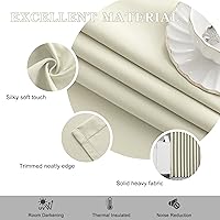 Vista 4 de MAIHER Cortina plisada para oscurecer la habitación, de 108 pulgadas, triple tejido, con aislamiento térmico, ahorro de energía, cortina plisada