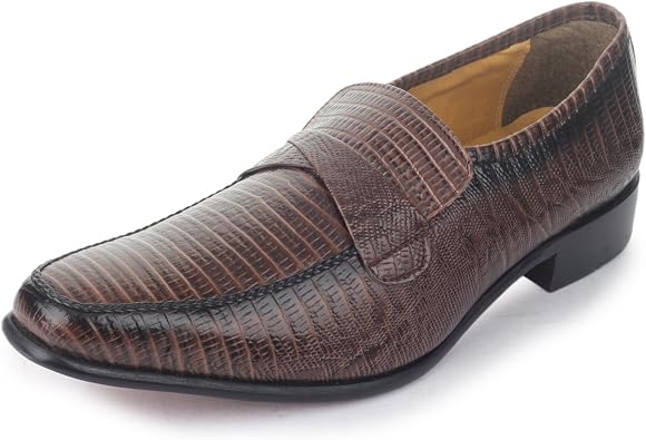 Mens Hornback Print Genuine Leather Adults Lace Up Oxford Dress Shoes