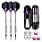 sanfeng Darts Plastic Tip Set - 18g Soft Tip Darts - 16g Dart Barrels w/ 50 O-Rings + 6 Shafts (Purple Aluminum & White Plastic Rod) + Extra 50 Soft Tips Flights Accessories for Electronic Dart Board