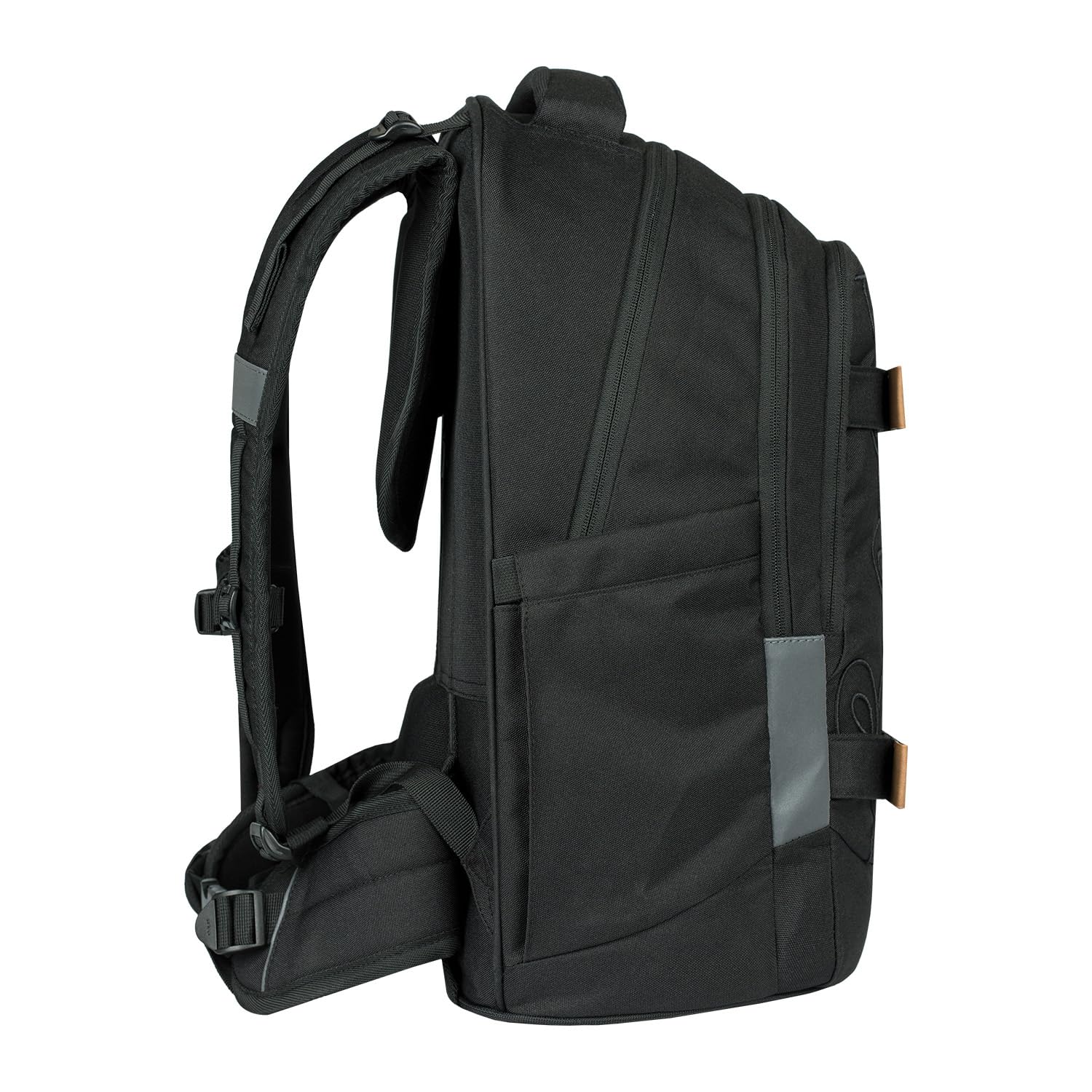 Baagl Schulrucksack für Jungen Mädchen Teenager - Skate Max - Skateboard Rucksack - Kinderrucksack mit Laptopfach und Brustgurt für Schule, Weiterführendeschule, Mittelschule, 30 l (Darkness)