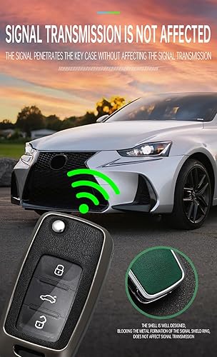 Miniatura 8 de ontto Funda para llavero de automóvil de protección completa, compatible con Volkswagen Jetta Tiguan Passat Polo Beetle Golf GTIRMK6 5 Santan Sharan