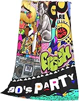 Vista 3 de Retro 80s 90s Blanket Soft Fleece Blankets 60"x50" Warm Throw Blankets for Bed Couch Office Travel Camping