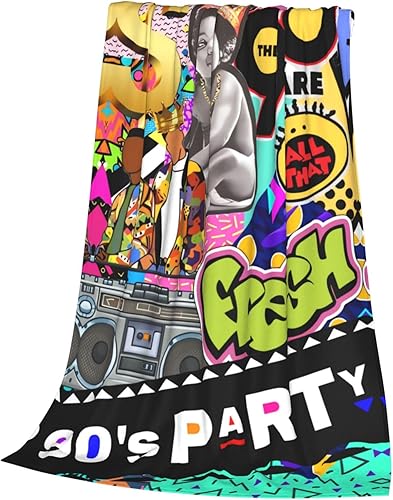 Miniatura 3 de Retro 80s 90s Blanket Soft Fleece Blankets 60"x50" Warm Throw Blankets for Bed Couch Office Travel Camping