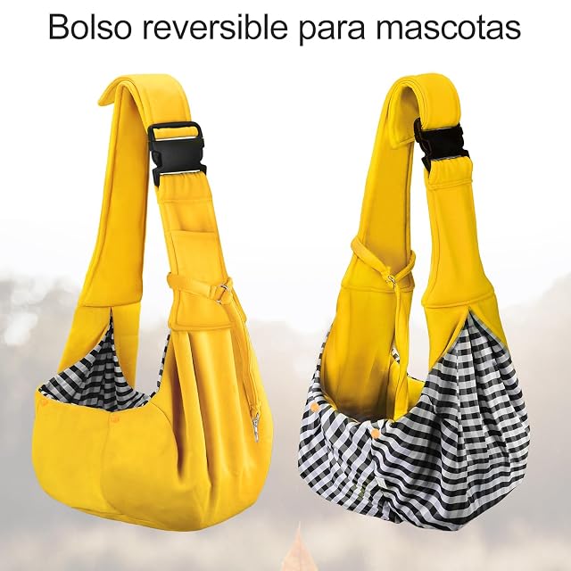Foto 5 de 7 de PetLoft Transportin Perro Pequeño,Bolso Bandolera para Perro,Ajustable Bolsa de Hombro Cruzada para Perro…