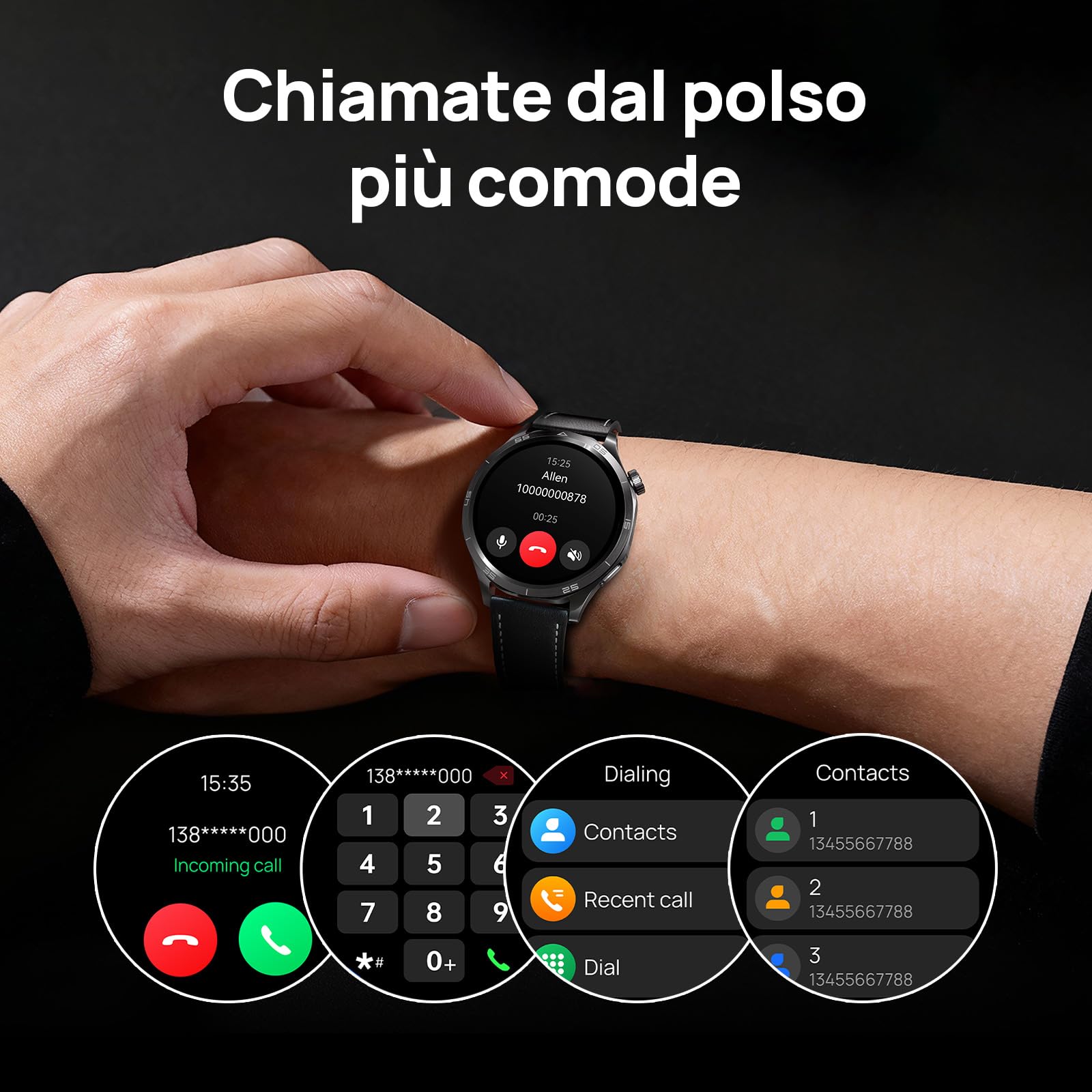 Mibro WATCH GT GPS Smartwatch per uomo donna con 1,43" AMOLED,Assistente intelligente,Chiamata Bluetooth,Design Elegante,100+ Sportivo e 5ATM, Autonomia 8 Giorni, Notifiche,iOS e Android
