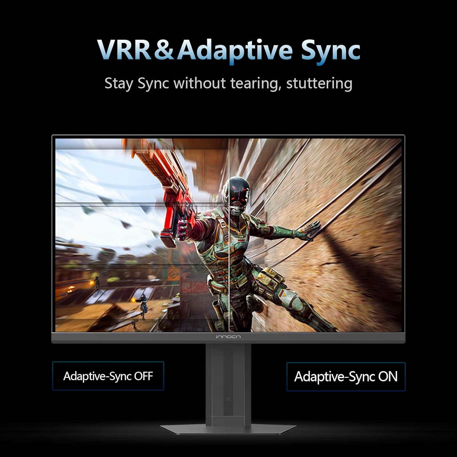 Adaptive Sync comparison showing tear-free gaming