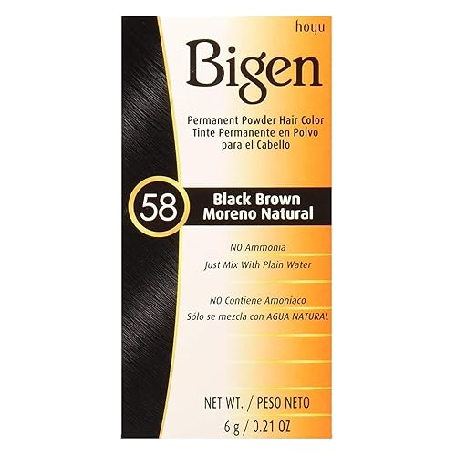 Bigen - Tinte permanente en polvo, marrón negro #58, 0.21 onzas (paquete de 3 unidades)