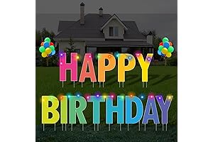 Jumbo Yard Sign Happy Birthday, 17" Outdoor Corrugated Decoration