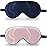 ZIMASILK 2 Pack 100% Natural Silk Sleep Mask, Adjustable Super-Smooth Soft Eye Mask for Sleep, Multiple Color Options (Navy Blue + Pink)
