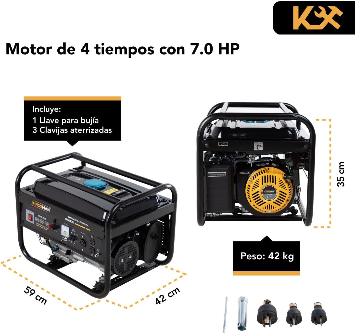 Troubleshooting guide with common problems and their solutions for the generator.