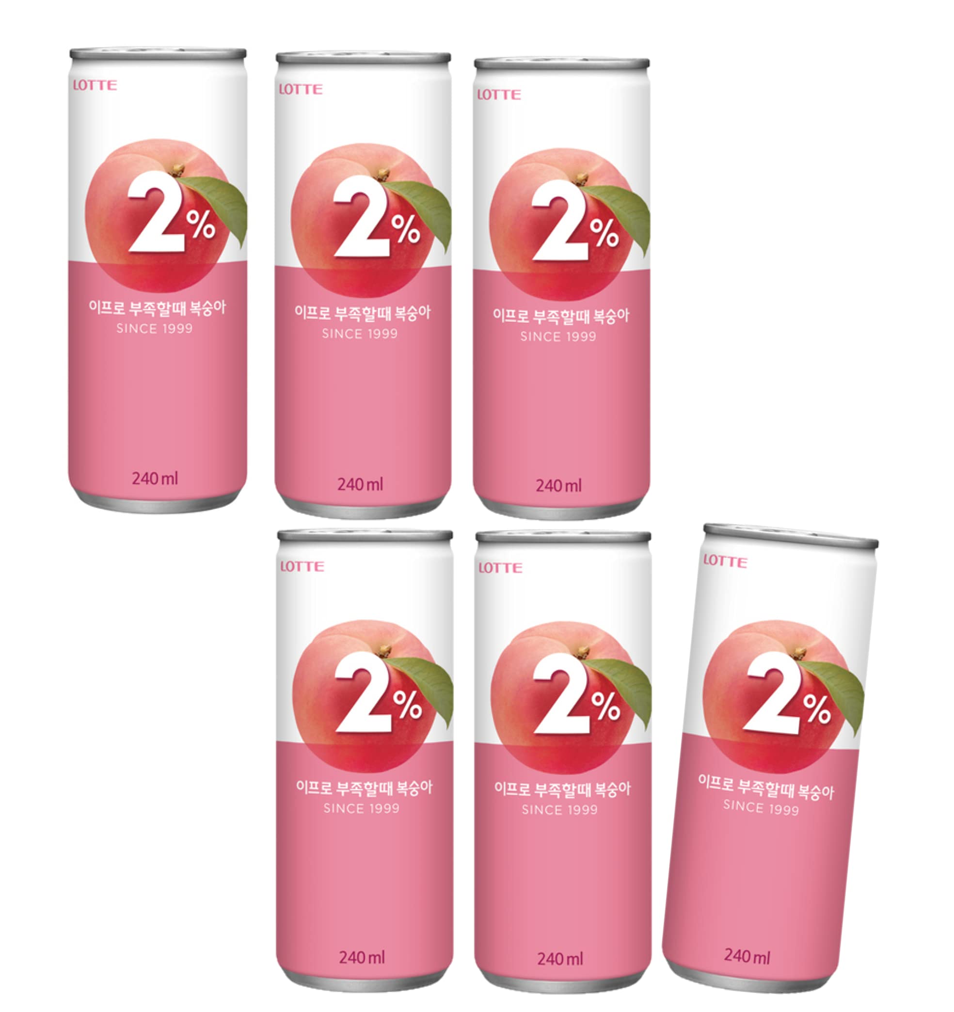 Amazon.com : LOTTE 2% Soft Drink Peach/Plum Variety (240ml/Pack