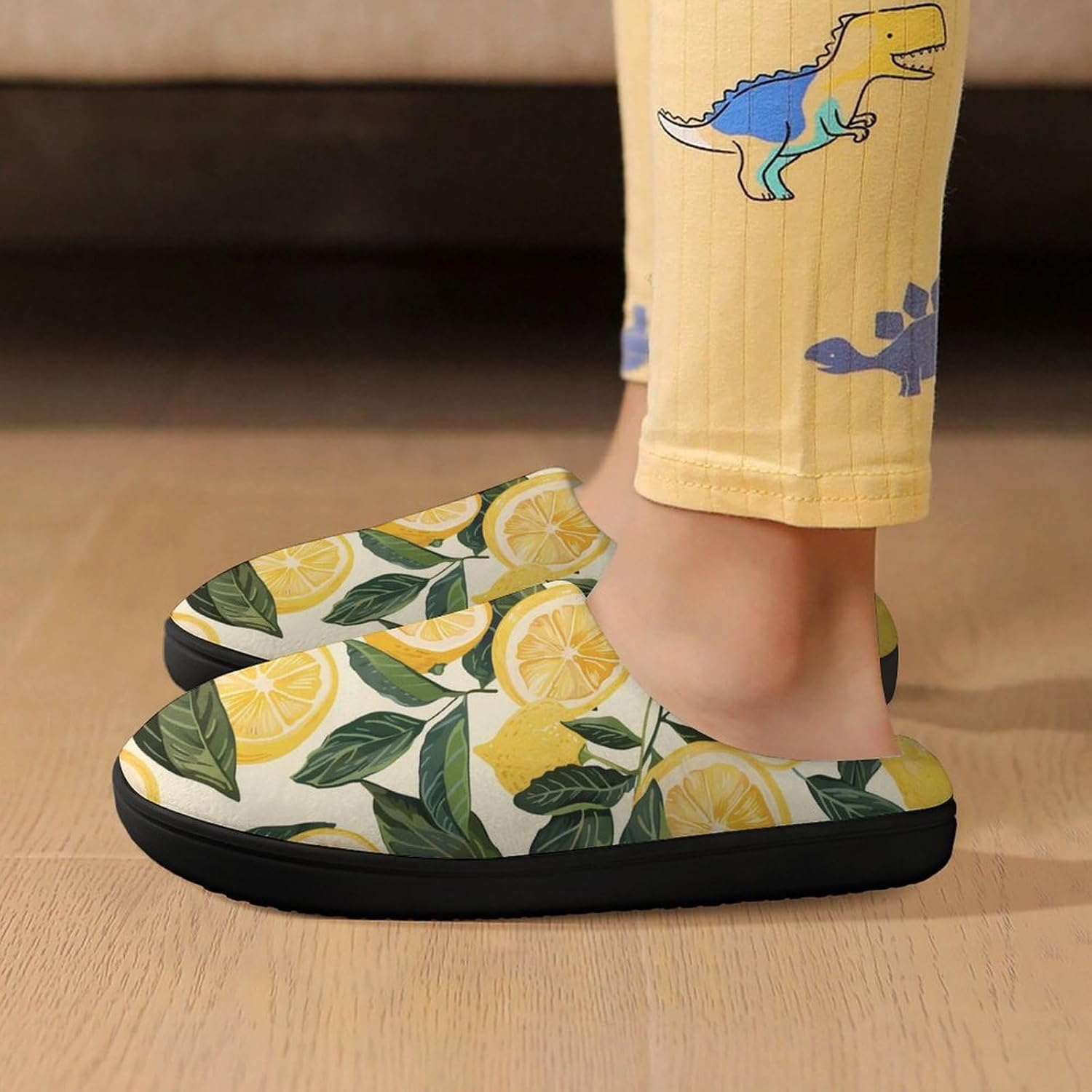 Lemon Cute Cotton Slippers Anti-slip House Shoe Slipper Indoor Outdoor