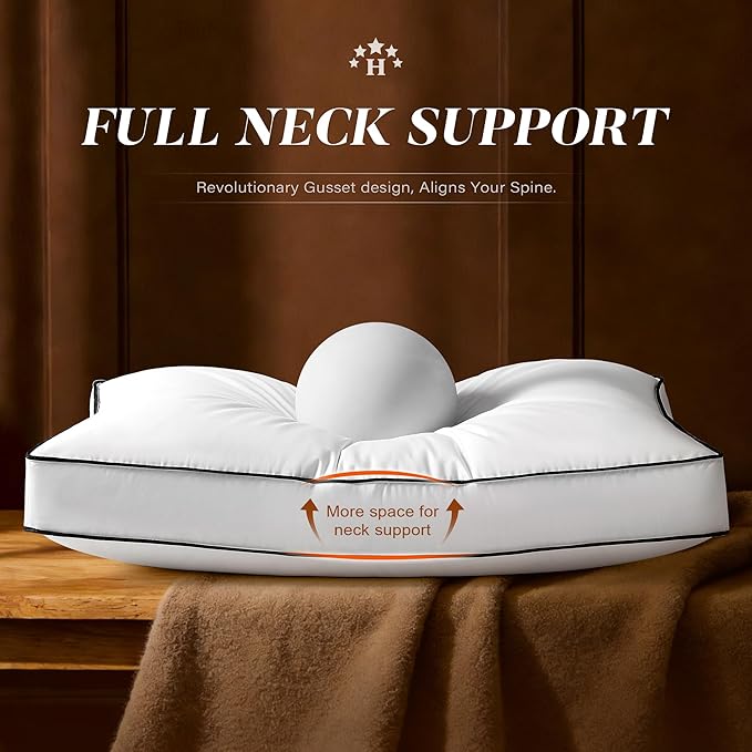 Set 2 Almohadas Pluma de Ganso King Size con Borde Elevado miniatura 4