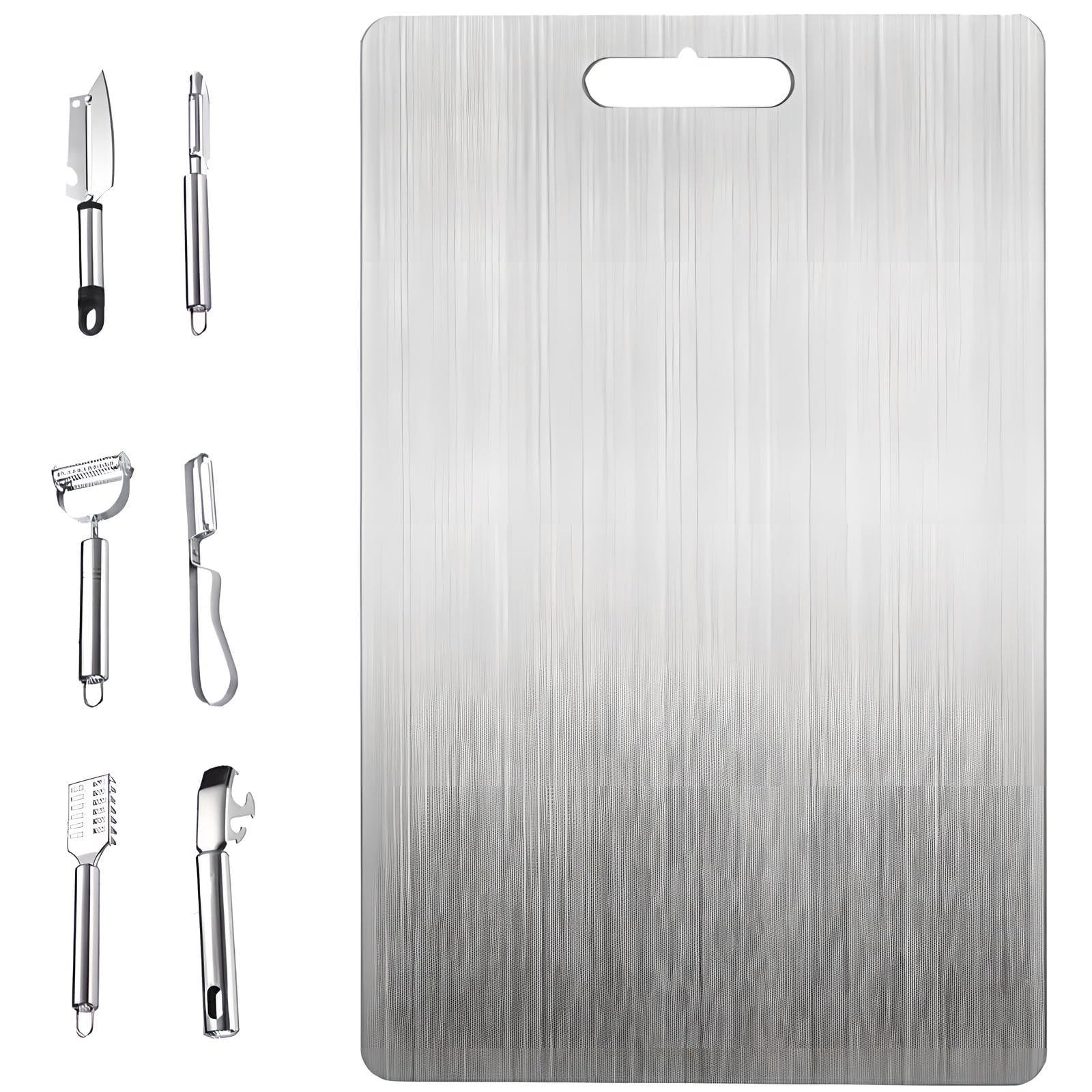 Planche à découper en acier inoxydable 46x30cm pour réussir toutes vos pâtes maison
