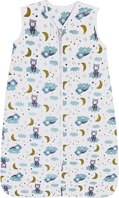 Lictin Baby Sleeping Bag - Soft Warm Baby Sleeping Sack Wearable Blanket 1.0 Tog, Baby Grow Bag Swaddle Wrap with Adjustable Length 90-110cm for Infant Toddler 18 to 36 Months