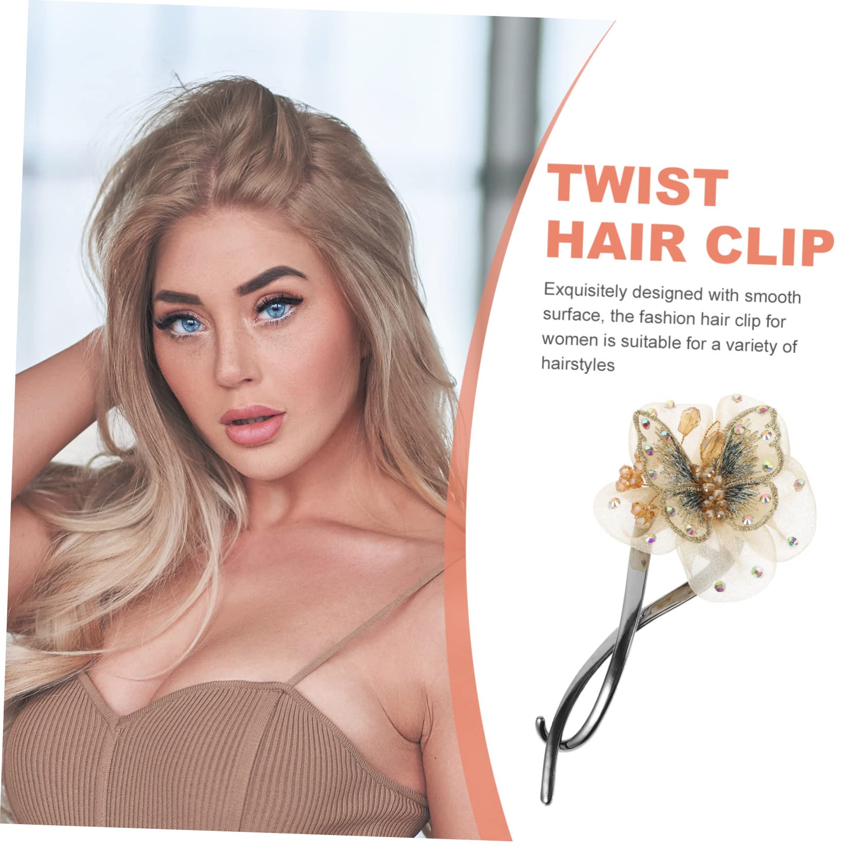 minkissy 4 fermagli per capelli per ragazze clip per capelli con strass clip per capelli per donne petali di fiori morsetti per capelli francesi fermagli per capelli coda di cavallo supporto per