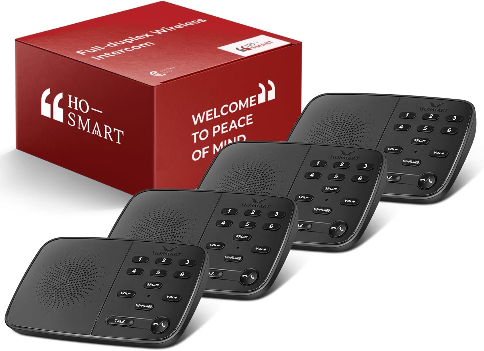 UltraSpeak Pro Intercoms Wireless for Home, Two-Way Real-time Intercom Full Duplex Wireless Intercom System for Home Use, House Intercom System for Business with 1200 Feet Range