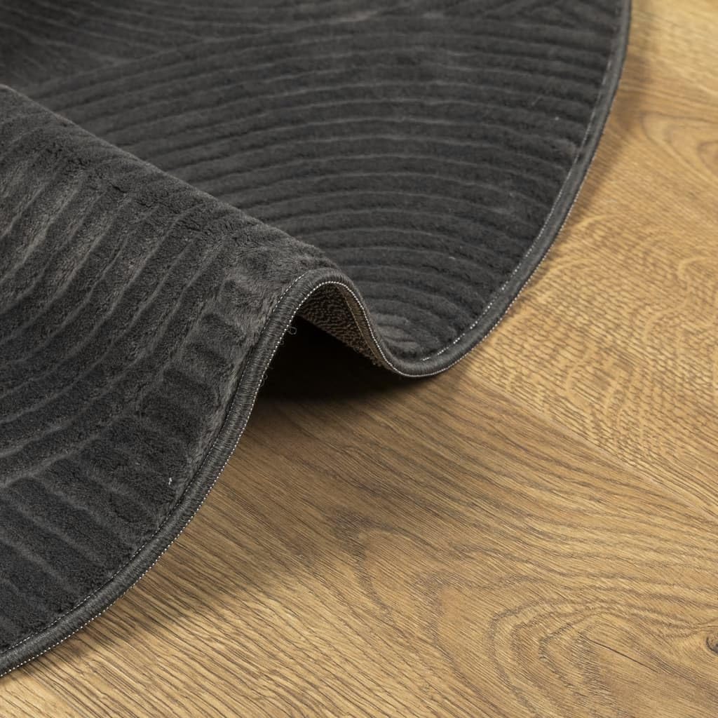 Tapis IZA Poils Courts Style scandinave Anthracite Ø 200 cm,Maison & Jardin,Décorations,Tapis,5.65 kg-375437