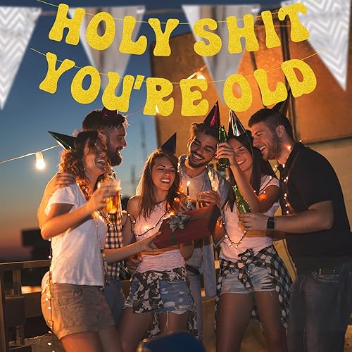 Miniatura 12 de Decoraciones de cumpleaños para hombres y mujeres, cartel negro con purpurina para 30, 40, 50, 60, 70, 80, 90, divertido cartel de cumpleaños