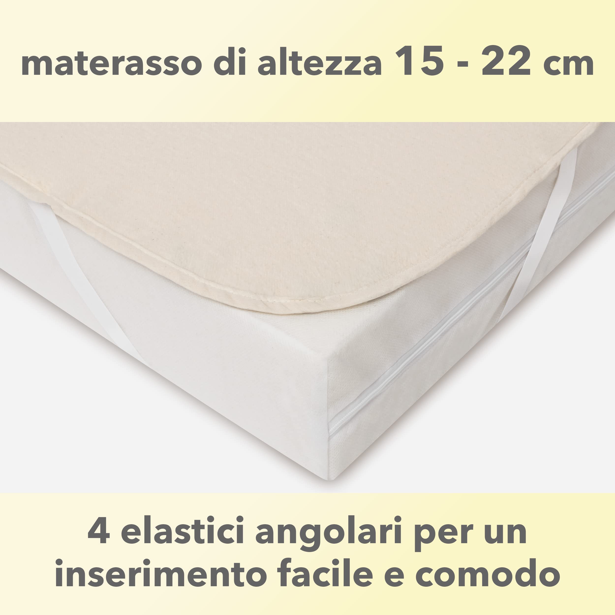 Coprimaterasso Caleffi 130x200cm - Jersey Di Cotone Morbido Con Angoli Elastici - Foto 7