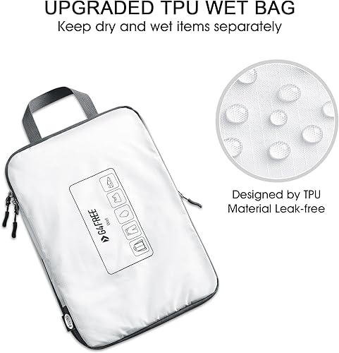 Miniatura 3 de G4Free Juego de 6 cubos de equipaje para viajes, bolsas organizadoras de equipaje para accesorios de viaje, artículos esenciales de viaje, cubos de