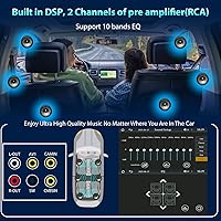 Vista 8 de Estéreo de coche de doble DIN compatible con Apple CarPlay/Android Auto de 6.8 pulgadas, pantalla táctil Bluetooth AM/FM Radio 2X USB