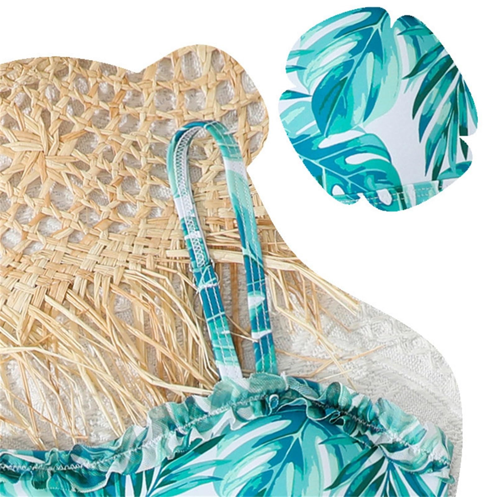 Generisch Traje de baño de verano para niños de dos piezas para niñas con parte superior sin mangas con volantes y falda, traje de baño para niños pequeños