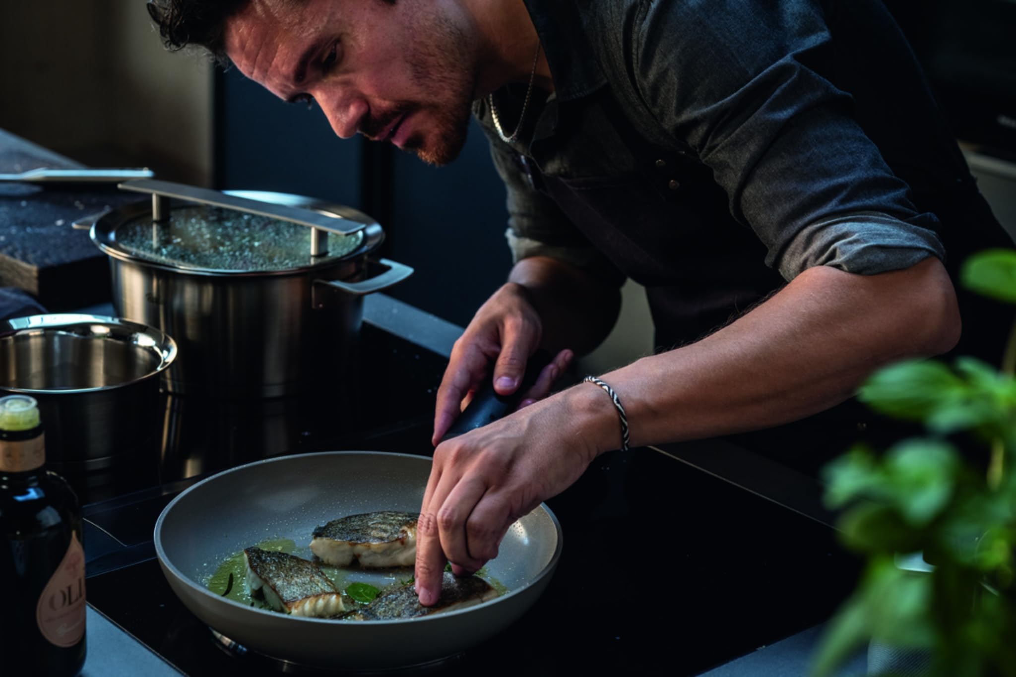 Fissler Phi Collection® Topfset 5-teilig – Made in Germany, Edelstahl 18/10, CookStar® Boden, stapelbar konisch, Design von Phoenix Design, Induktion